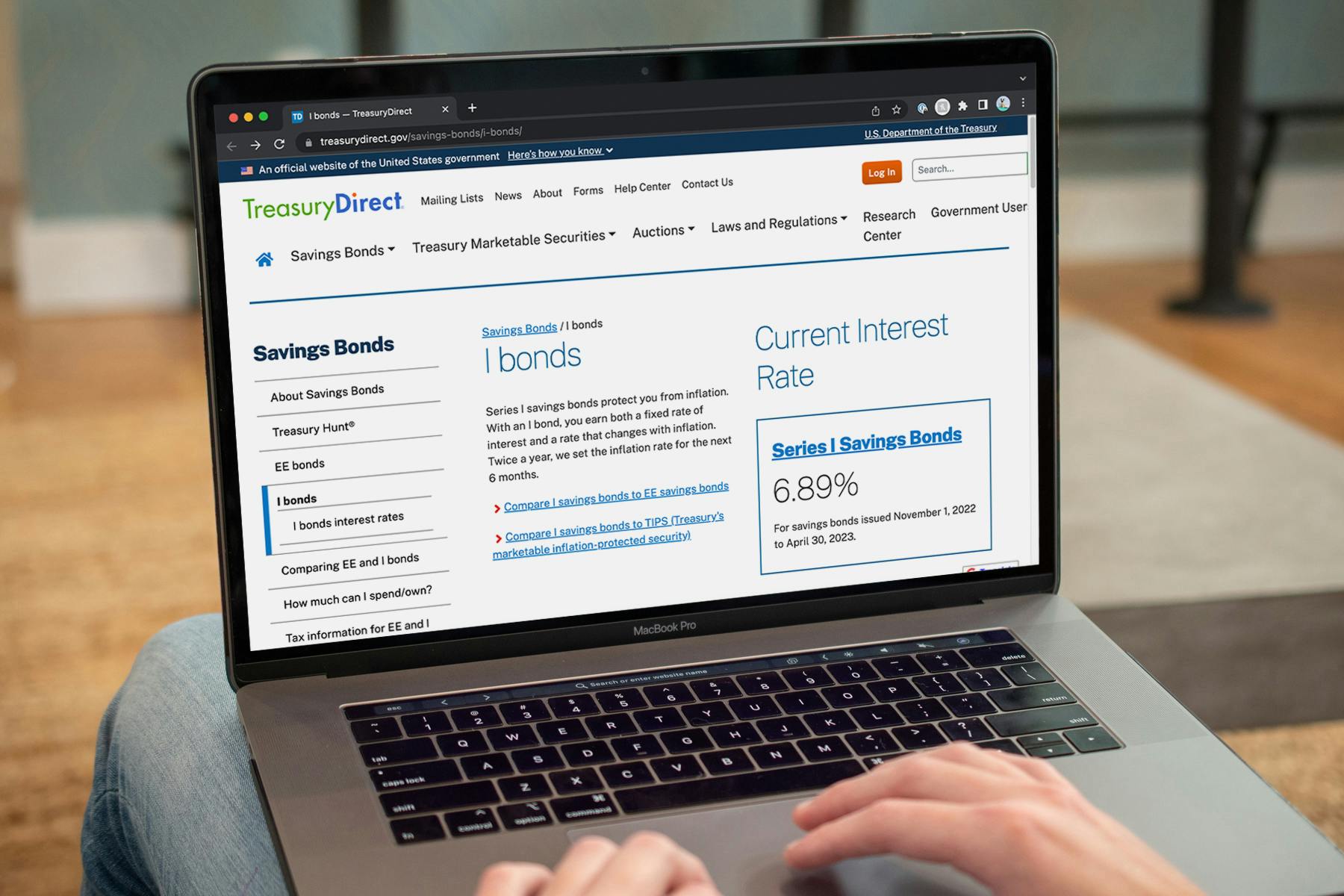 Someone looking on the TreasuryDirect website page about I Bonds