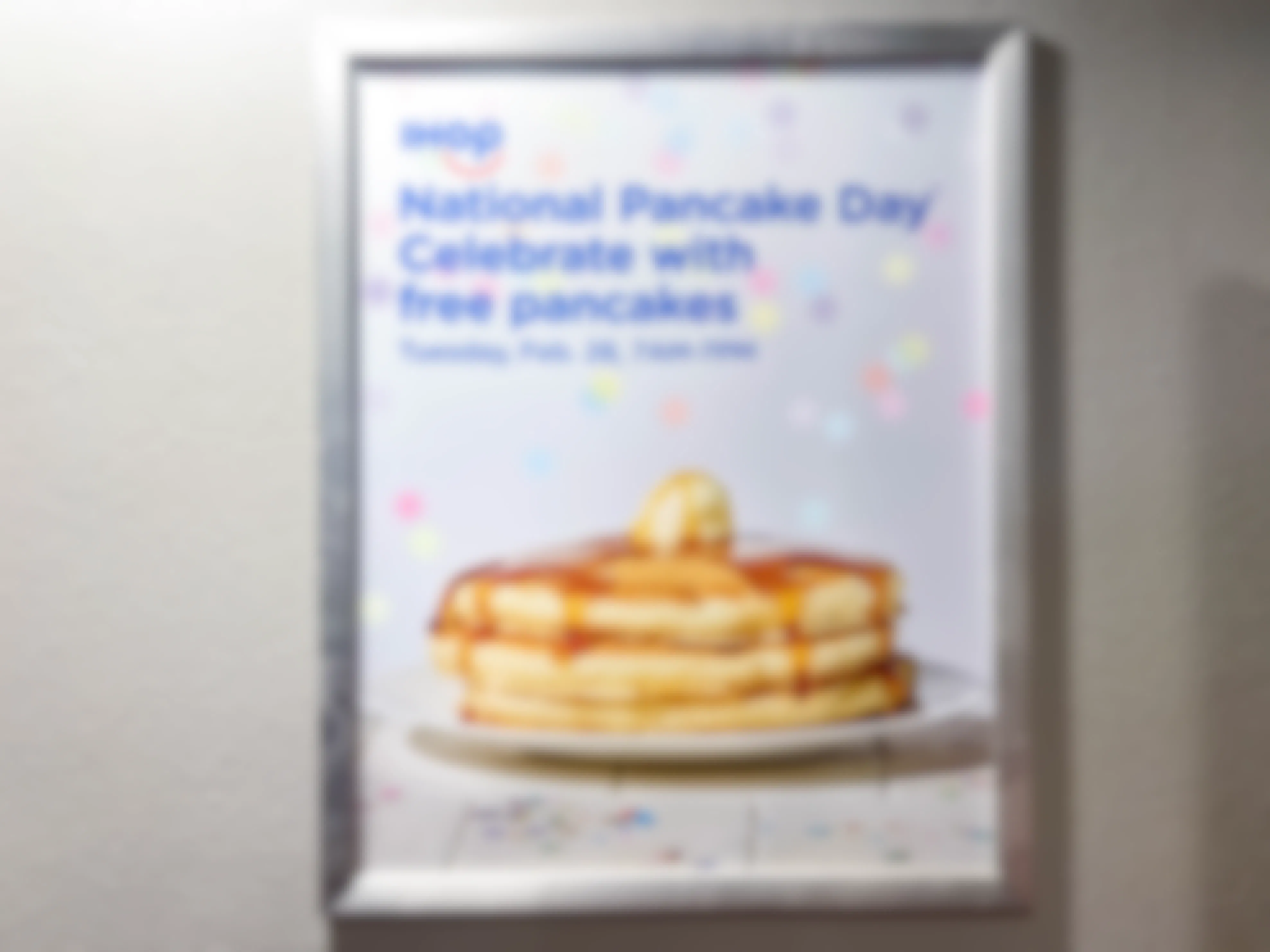 national pancake day sign in ihop 