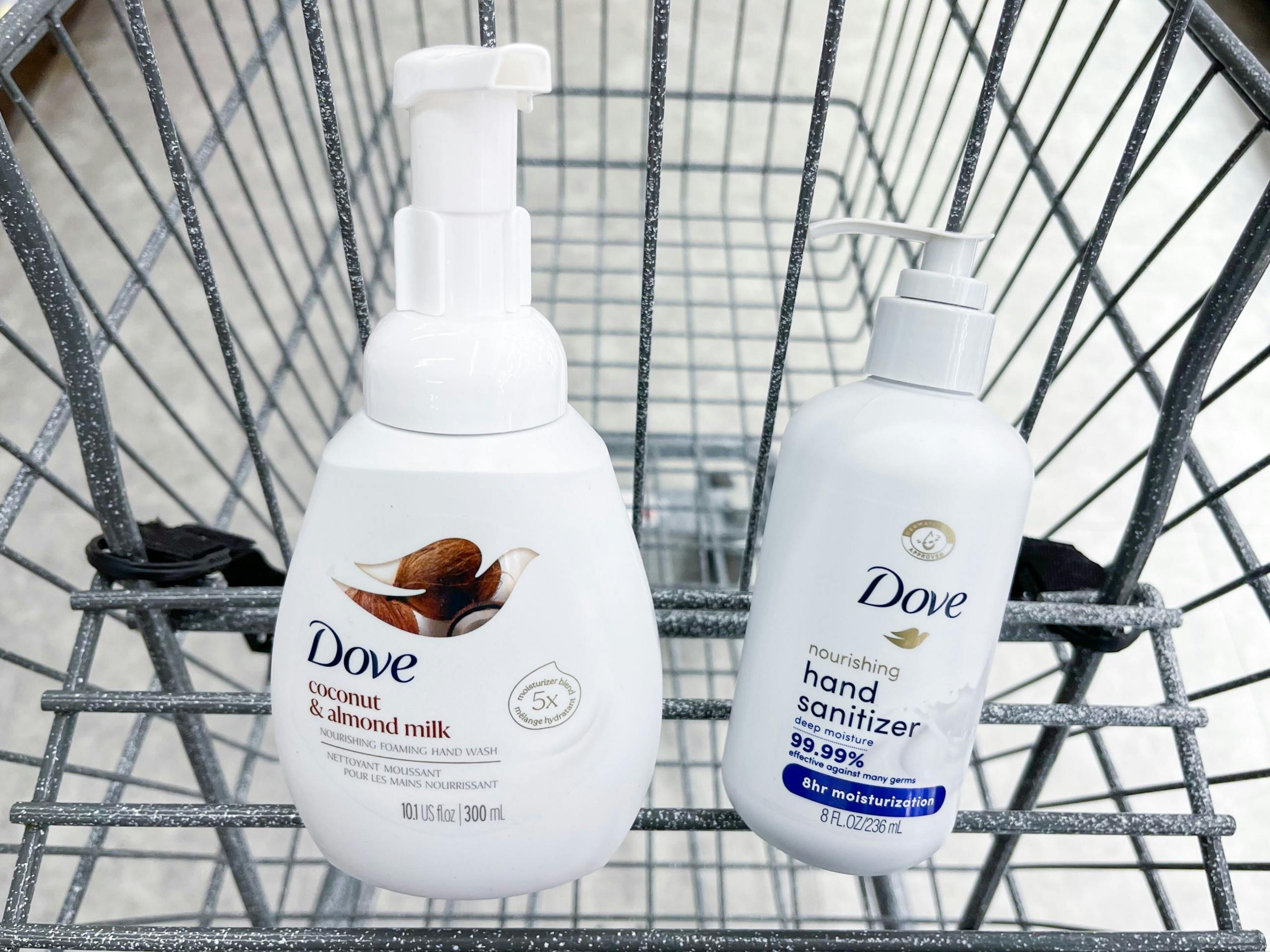 dove hand soap and sanitizer