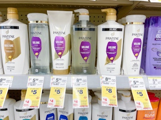 pantene hair care on shelf