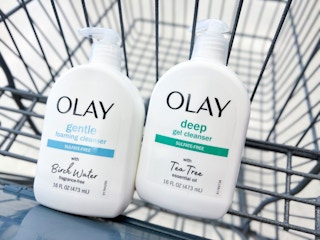 two olay face cleanser in shopping cart