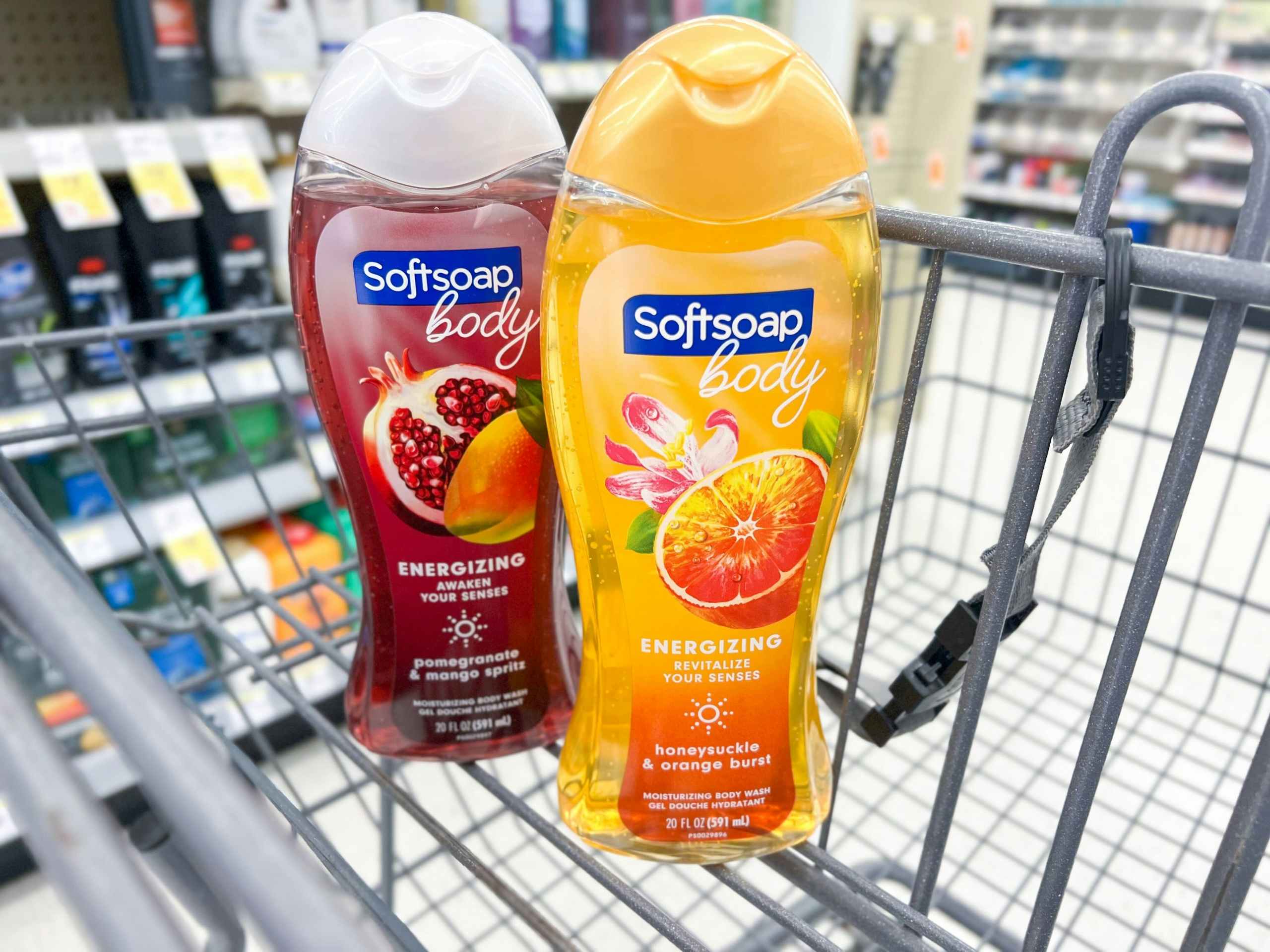 two softsoap body washes in shopping cart