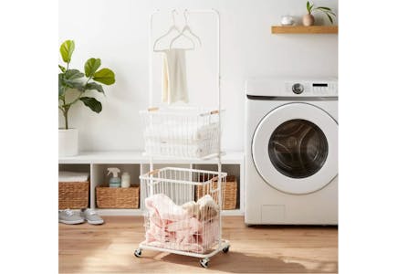 Laundry Station with Basket & Hamper