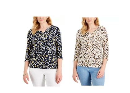 Leopard-Print Top
