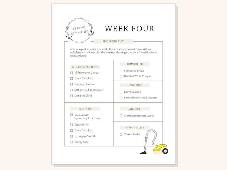 march cleaning challenge week four graphic