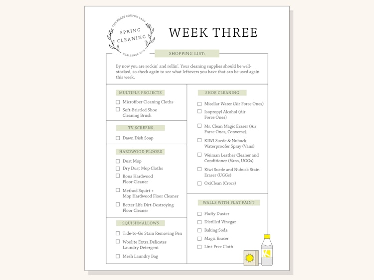 march cleaning challenge week three graphic