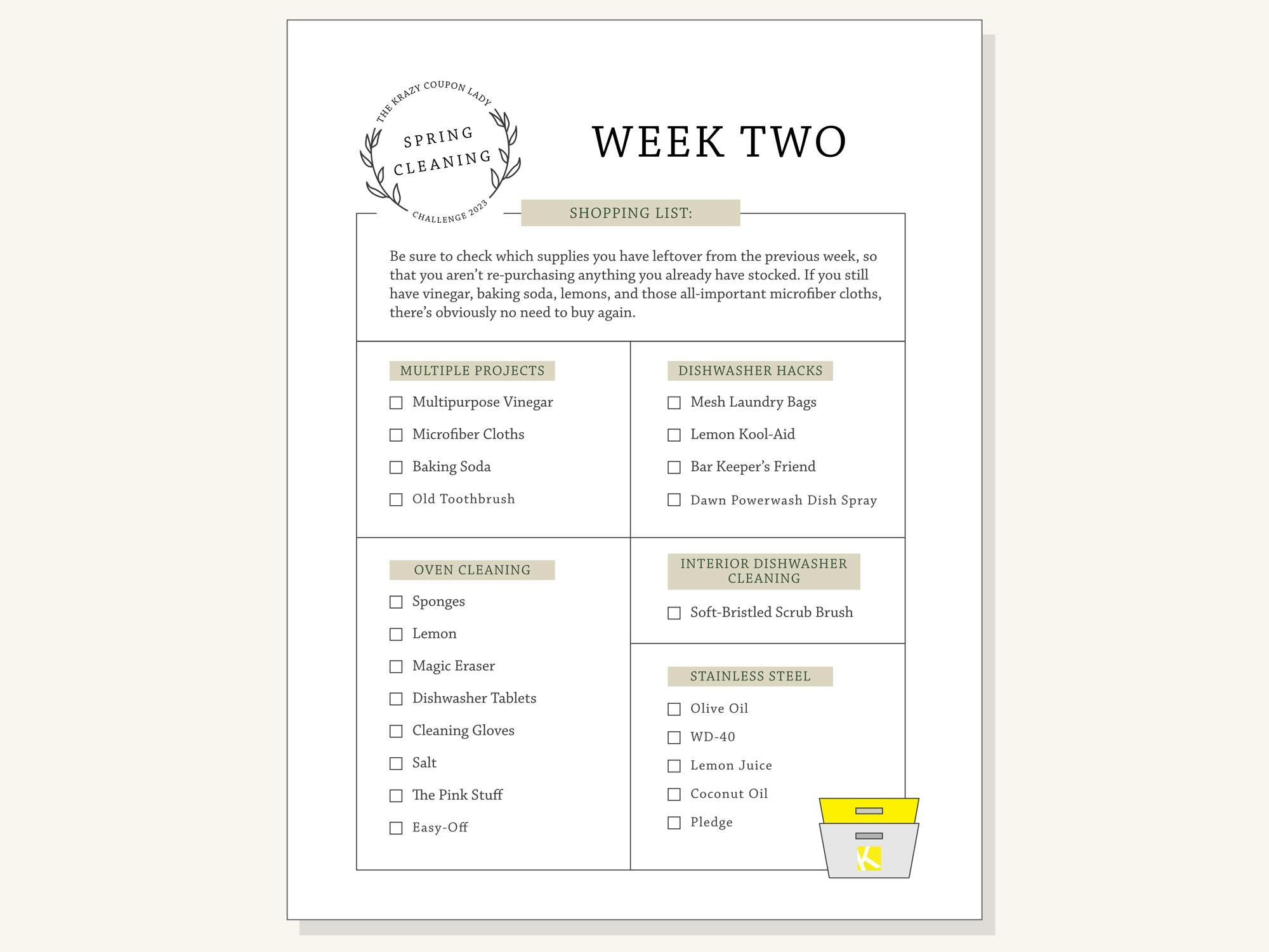 march cleaning challenge week two graphic
