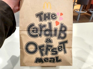 mcdonalds cardi b offset meal bag hand 1676301163 1676301163