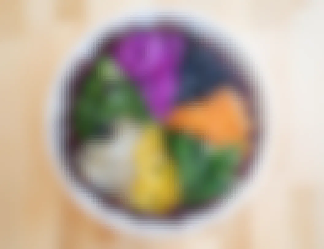a veggie bowl from bibibop
