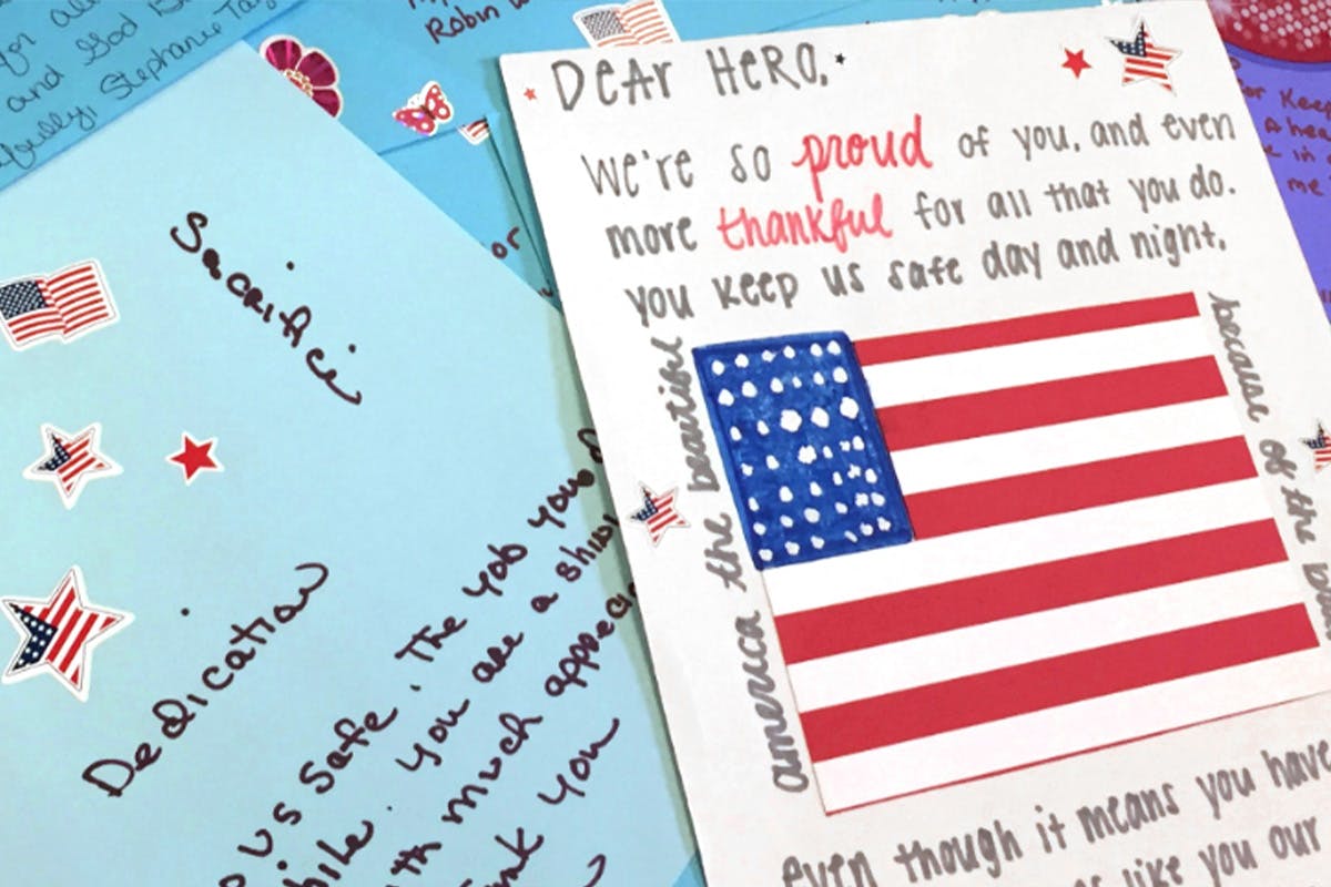 handwrritten letters to US troops