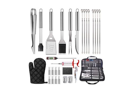 30-Piece BBQ Tool Kit