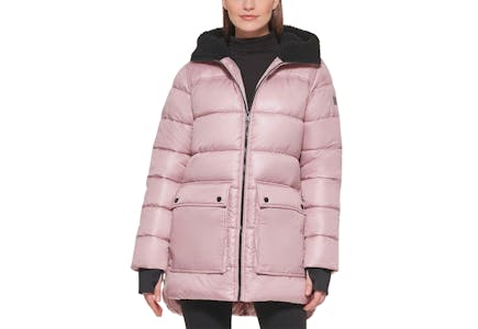 Kenneth Cole Sherpa-Lined Puffer Coat