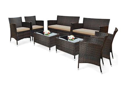 Rattan Outdoor 8-Piece Furniture Set