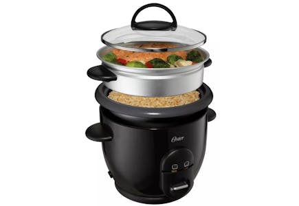 6-Cup Rice Cooker with Steaming Tray