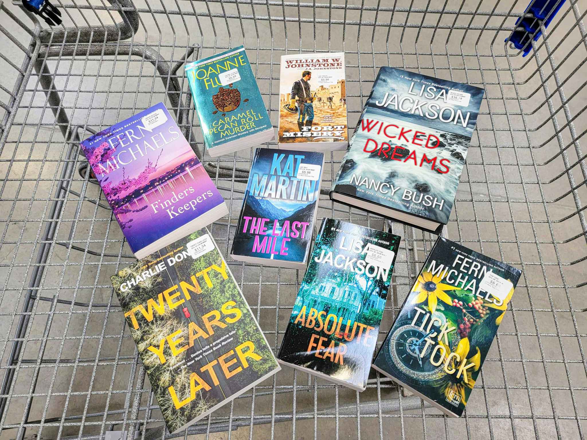 books in a cart