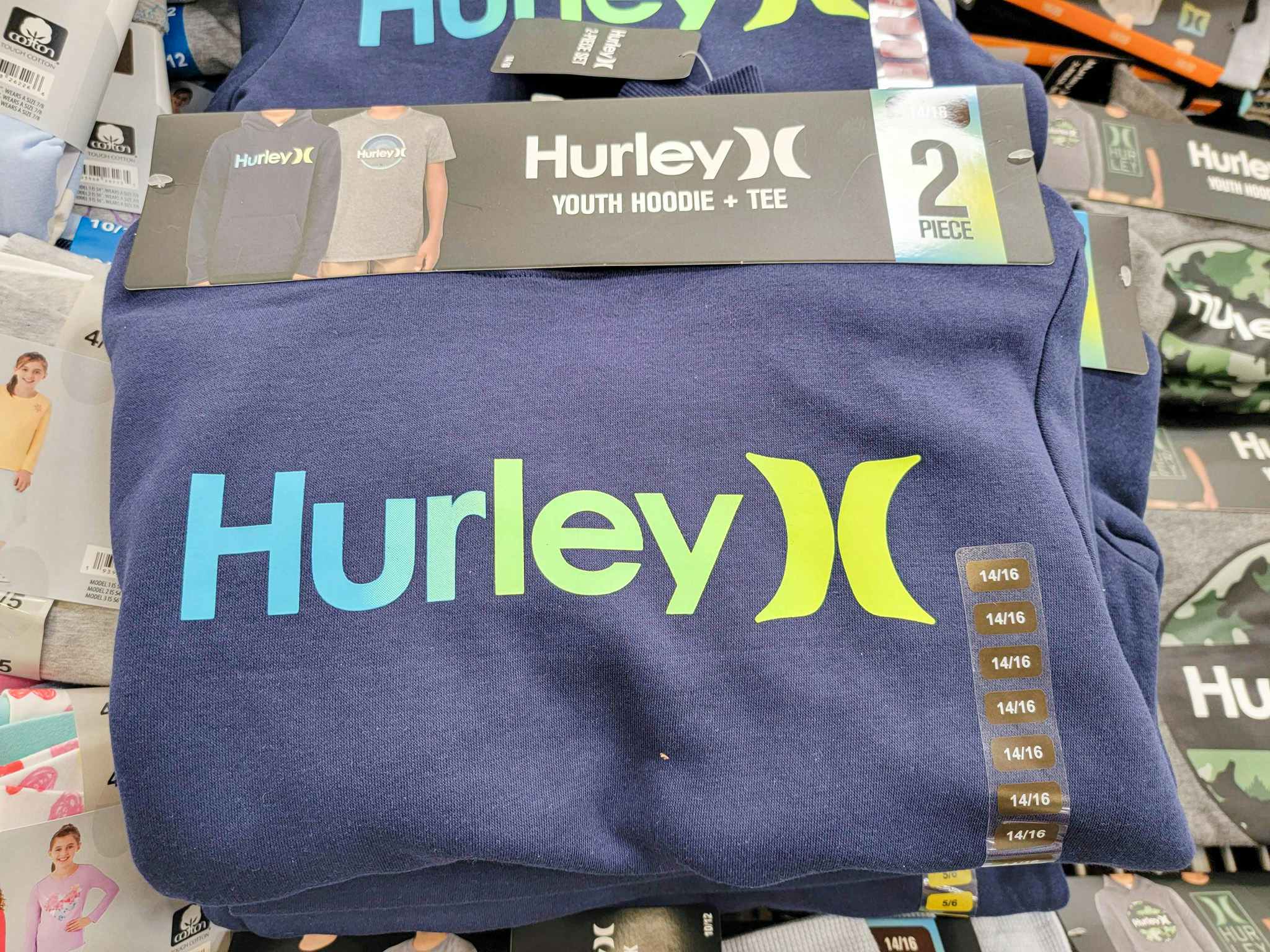 hurley hoodie and tee pack