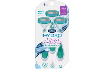 Schick Hydro Silk 5 Sensitive Disposable Razors