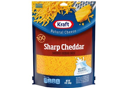 2 Kraft Shredded Cheese