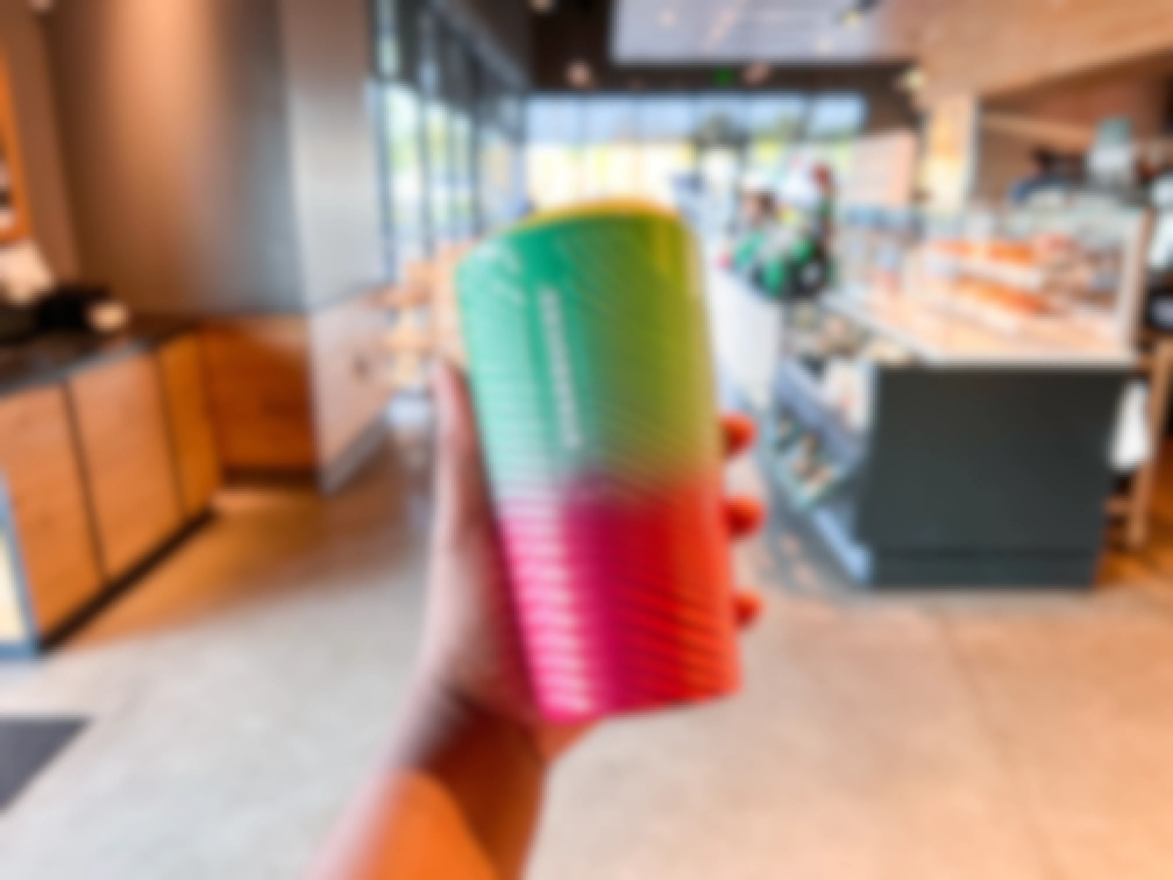 3-d molded gradient cup from starbucks