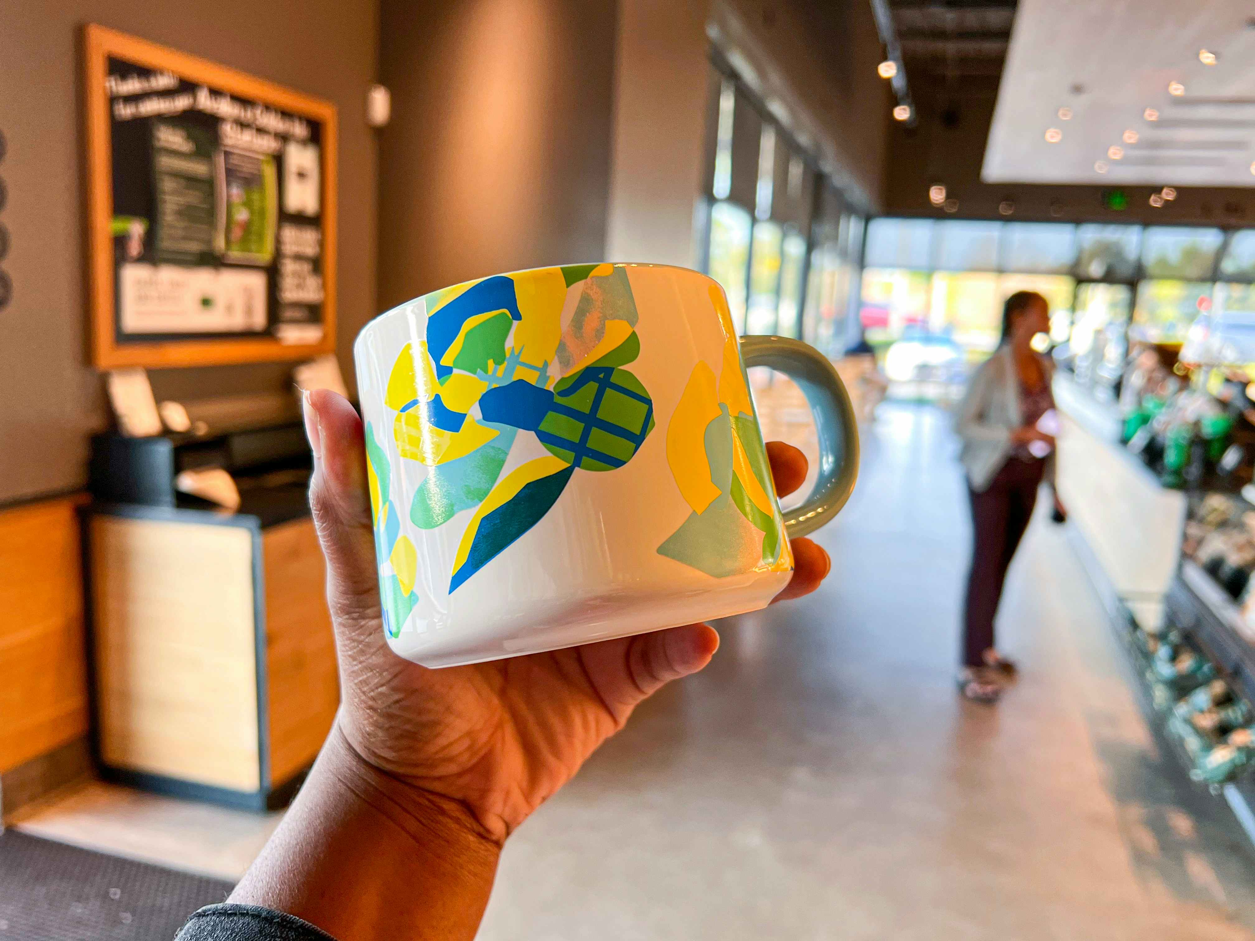 Illustative flower mug from Starbucks