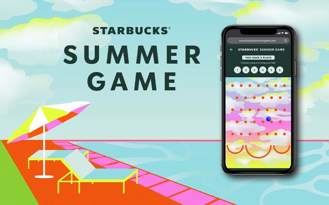 Official image for the Starbucks summer game 2021