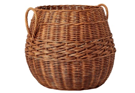 Large Rattan Round Basket