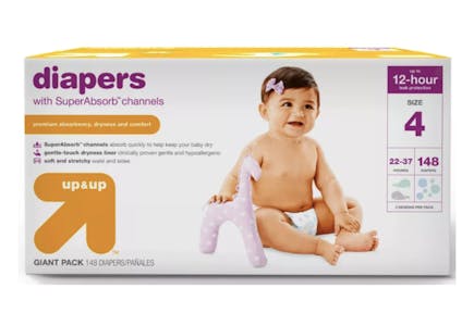 4 Up & Up Diapers