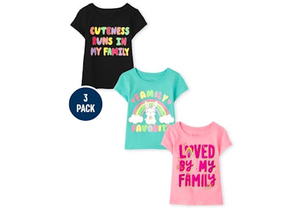 3-Pack of Baby & Toddlers' Graphic Tees