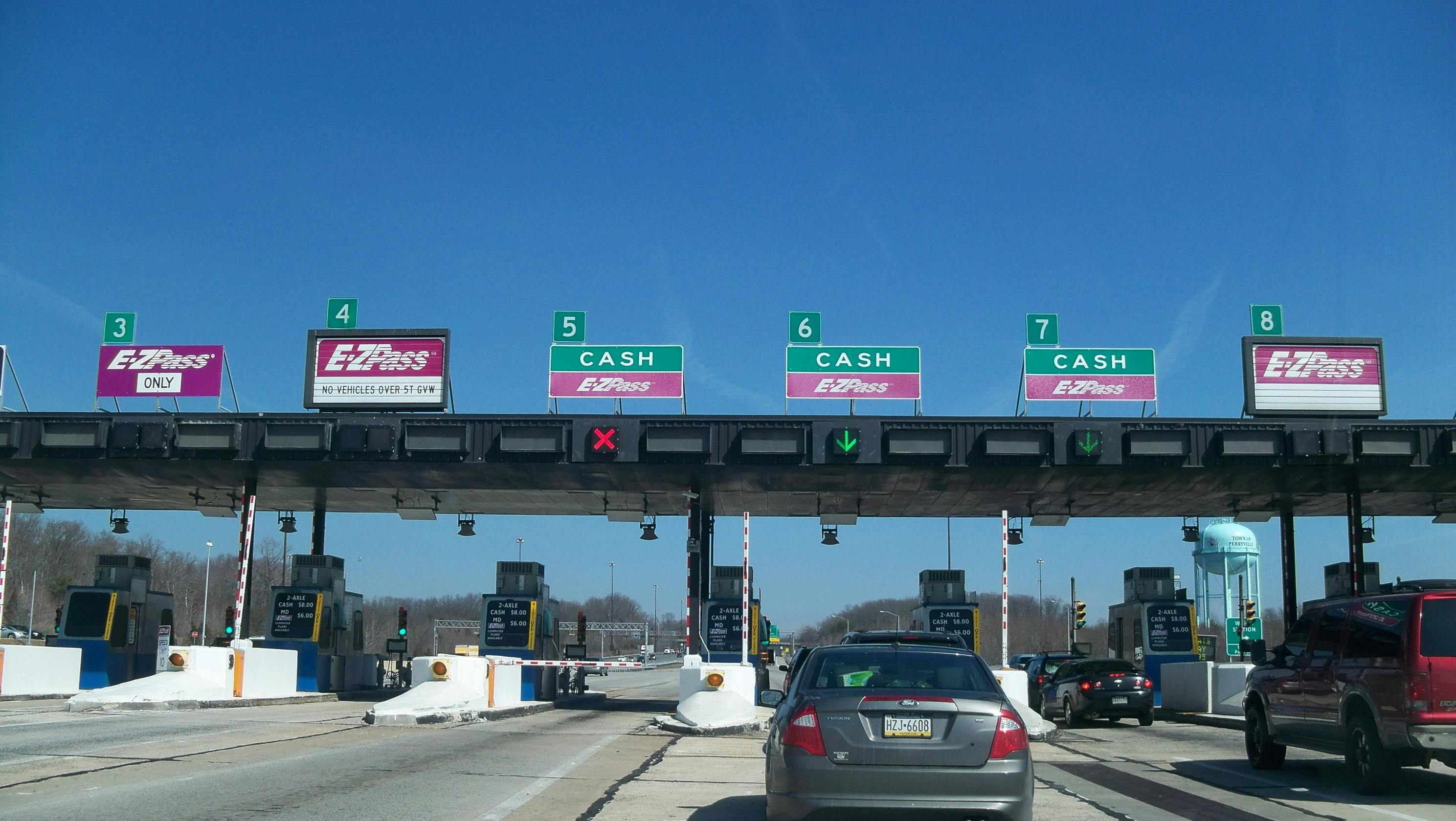 A toll booth station
