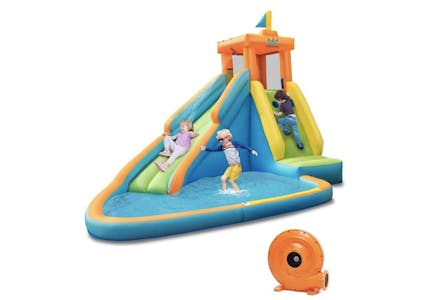 Inflatable Water Slide and Blower