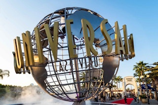 outside universal studios hollywood globe 