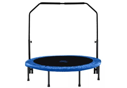 Trampoline with Adjustable Bar & Safety Padding
