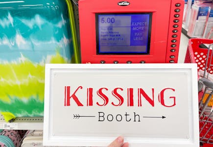 Kissing Booth Hanging Sign
