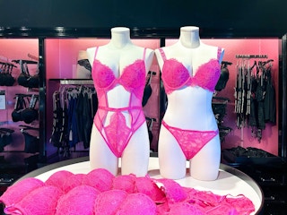 pink lingerie at Victoria's Secret