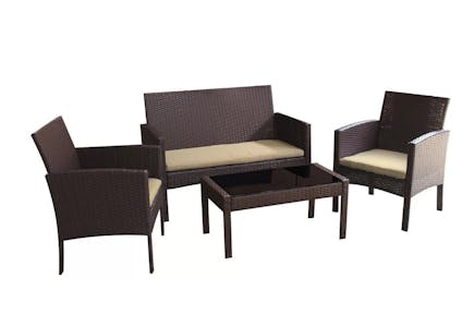 5-Person Cushioned Patio Set