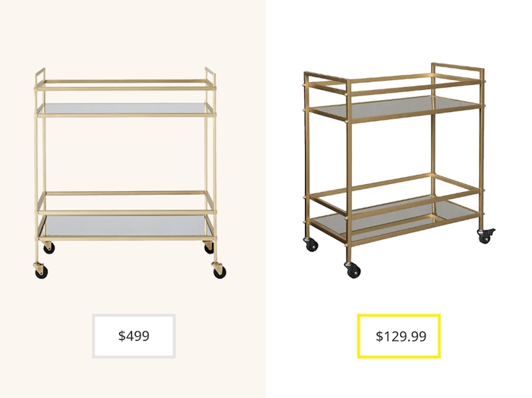 west elm vs ashley furniture bar cart