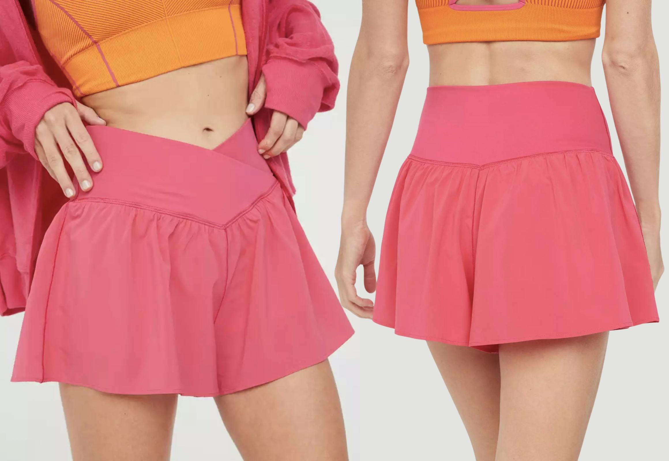 aerie Offline By Aerie Real Me Crossover Flowy Short stock image 2023