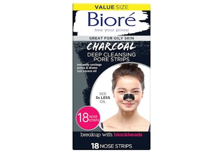 2 Biore Charcoal Pore Strips