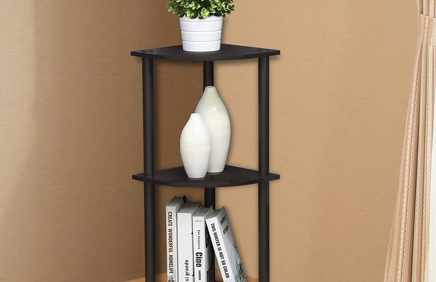 3Tier Corner Display Rack, Now 12.40 on Amazon The Krazy Coupon Lady