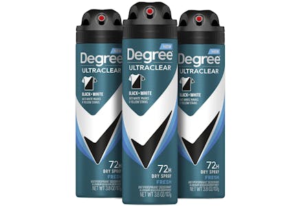 Degree Antiperspirant Spray 3-Pack