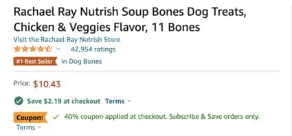 A screenshot of the coupon