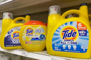 a selection of tide simply laundry deterget