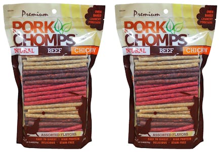 2 Pork Chomps Sticks (200-Count Total)