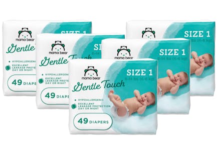 5 Mama Bear Diapers (Size 1)