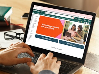 a computer screen with an amazon fsa hsa page on screen