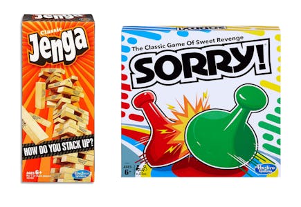 2 Hasbro Sorry & Jenga