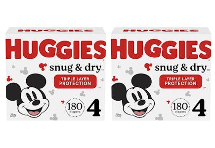 2 Huggies Snug & Dry