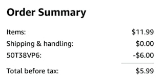 A screenshot of the total