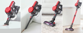 cordless red stick vacuum