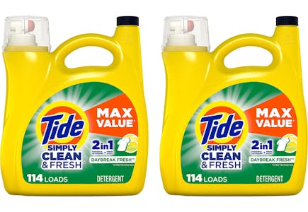 2 Tide Simply Daybreak Fresh (228 Loads Total)